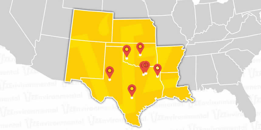 VZ ENVIRONMENTAL OILFIELD SERVICES AREA and YARD LOCATIONS